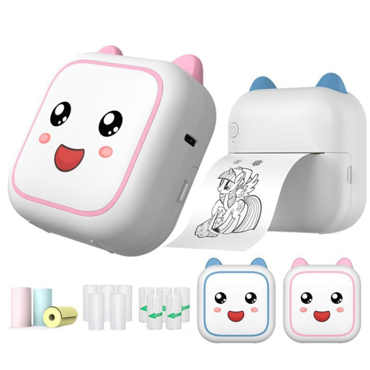 C26 Mini Portable Bluetooth Photo Label Thermal Printer, Blue+1 Paper, Pink+1 Paper, Blue+5 Paper, Pink+5 Paper, Blue+5 Stickers, Pink+5 Stickers, Blue+10 Paper, Pink+10 Paper, Blue+5 Paper+5 Stickers+3 Color Paper, Pink+5 Paper+5 Stickers+3 Color Paper