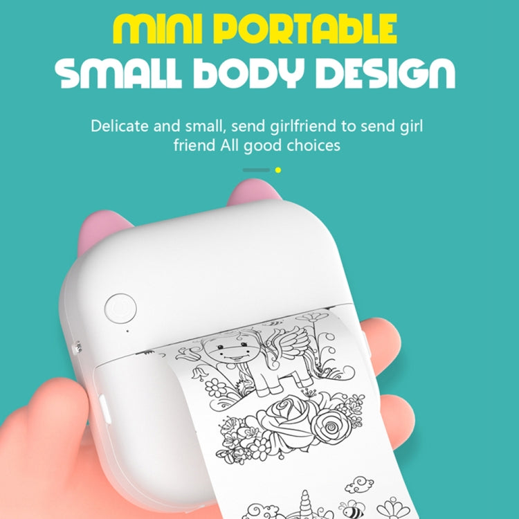 C26 Mini Portable Bluetooth Photo Label Thermal Printer, Blue+1 Paper, Pink+1 Paper, Blue+5 Paper, Pink+5 Paper, Blue+5 Stickers, Pink+5 Stickers, Blue+10 Paper, Pink+10 Paper, Blue+5 Paper+5 Stickers+3 Color Paper, Pink+5 Paper+5 Stickers+3 Color Paper