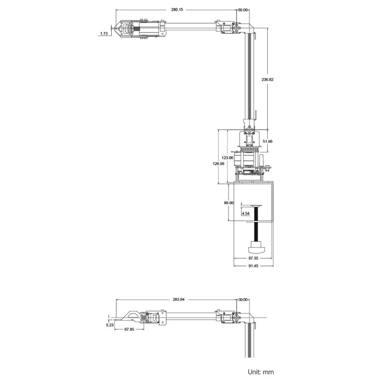 Waveshare 25118 RoArm-M2-S Desktop Robotic Arm Kit, Based On ESP32, 4-DOF, US Plug, UK Plug, EU Plug