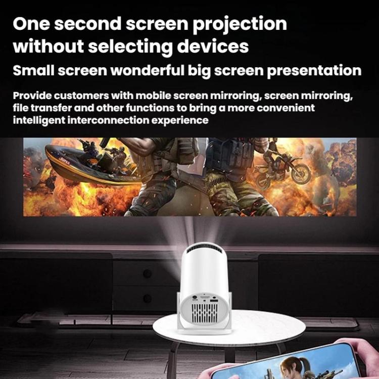 HY200 Home 1080P Projector Mini HD Smart WiFi Projector, US Plug, EU Plug, UK Plug, AU Plug