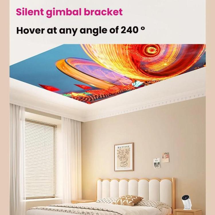 HY200 Home 1080P Projector Mini HD Smart WiFi Projector, US Plug, EU Plug, UK Plug, AU Plug