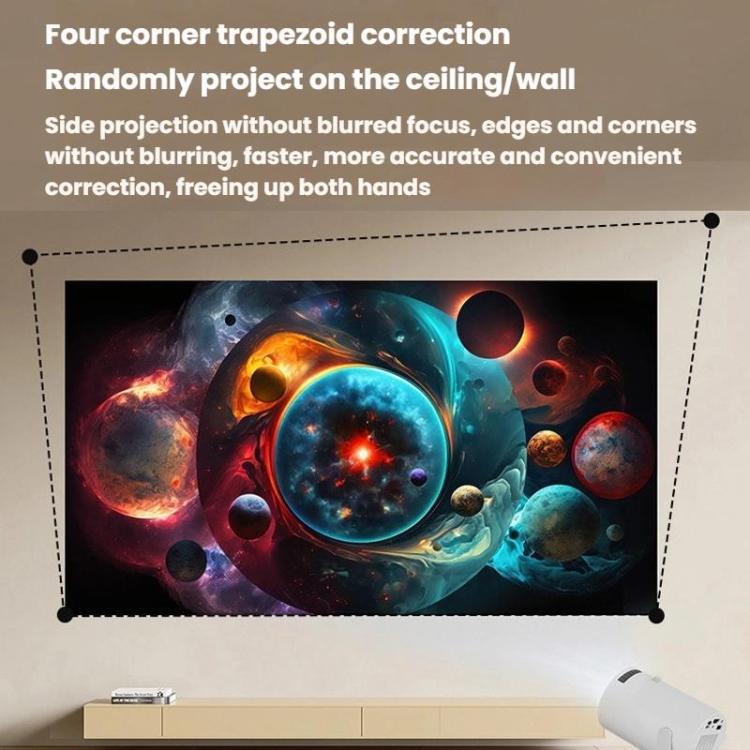 HY200 Home 1080P Projector Mini HD Smart WiFi Projector, US Plug, EU Plug, UK Plug, AU Plug