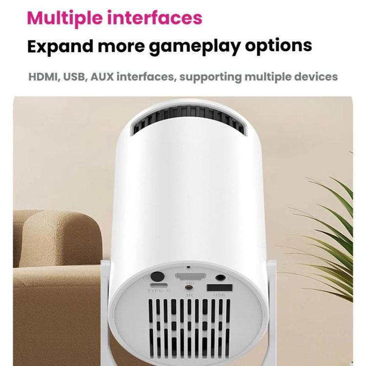 HY200 Home 1080P Projector Mini HD Smart WiFi Projector, US Plug, EU Plug, UK Plug, AU Plug