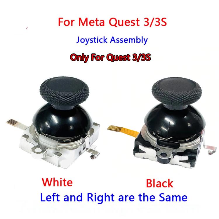 For Meta Quest 3S/3 Joystick Assembly Anti-Drift Thumbstick Base Module Replacement, Joystick Assembly Black, Joystick Assembly White