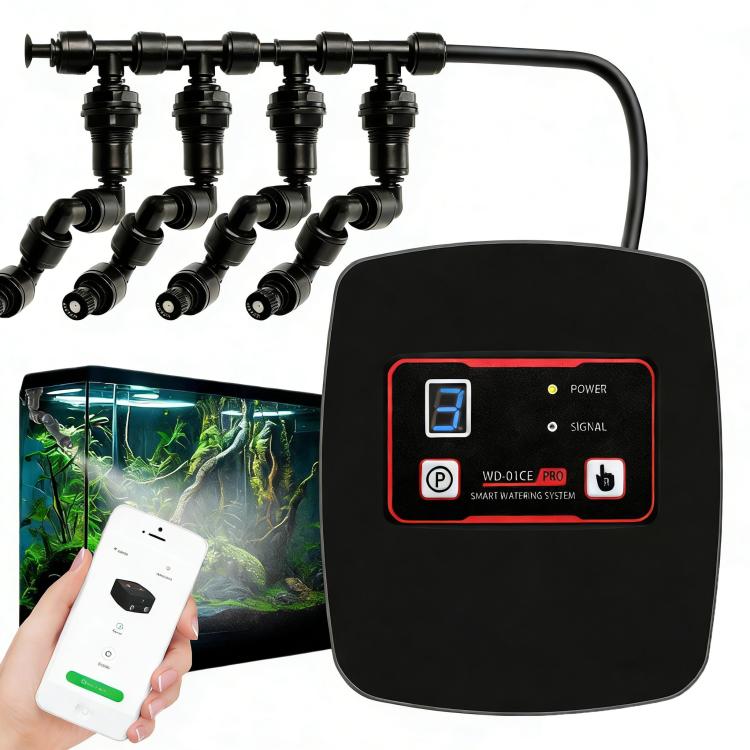 WiFi-Controlled Terrarium Automatic Misting Reptile Enclosure Humidification System, 2 Nozzle Sets EU Plug, 2 Nozzle Sets US Plug, 2 Nozzle Sets UK Plug, 4 Nozzle Sets EU Plug, 4 Nozzle Sets US Plug, 4 Nozzle Sets UK Plug