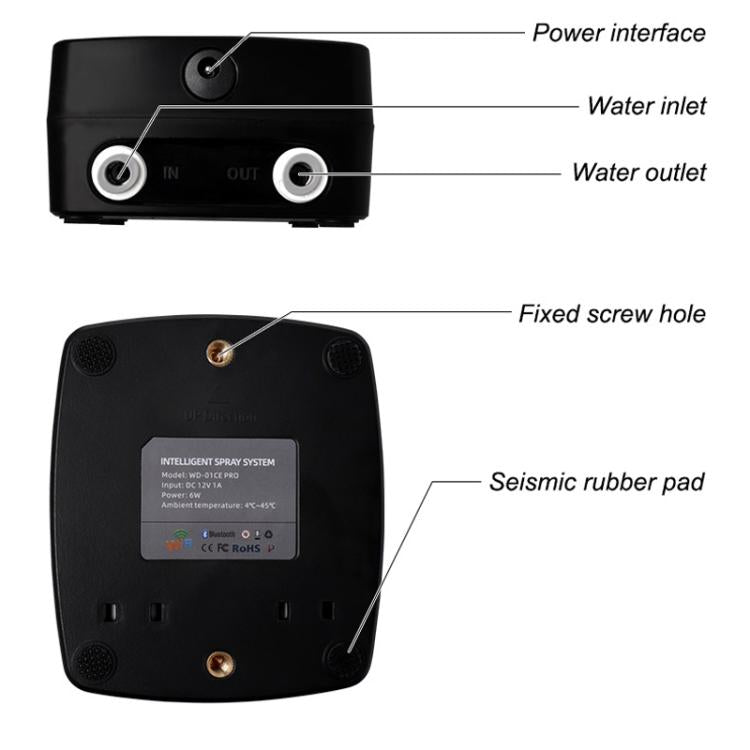 WiFi-Controlled Terrarium Automatic Misting Reptile Enclosure Humidification System, 2 Nozzle Sets EU Plug, 2 Nozzle Sets US Plug, 2 Nozzle Sets UK Plug, 4 Nozzle Sets EU Plug, 4 Nozzle Sets US Plug, 4 Nozzle Sets UK Plug