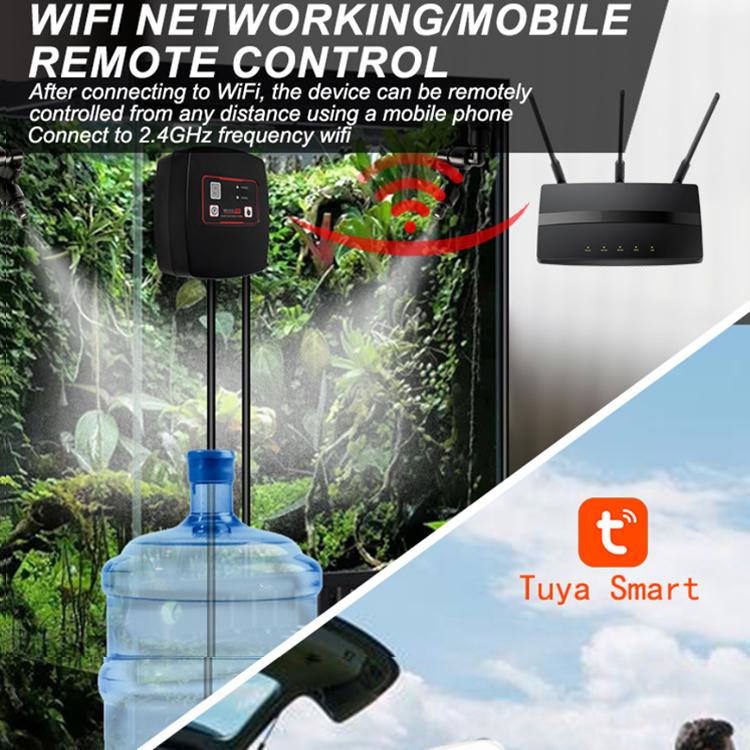 WiFi-Controlled Terrarium Automatic Misting Reptile Enclosure Humidification System, 2 Nozzle Sets EU Plug, 2 Nozzle Sets US Plug, 2 Nozzle Sets UK Plug, 4 Nozzle Sets EU Plug, 4 Nozzle Sets US Plug, 4 Nozzle Sets UK Plug