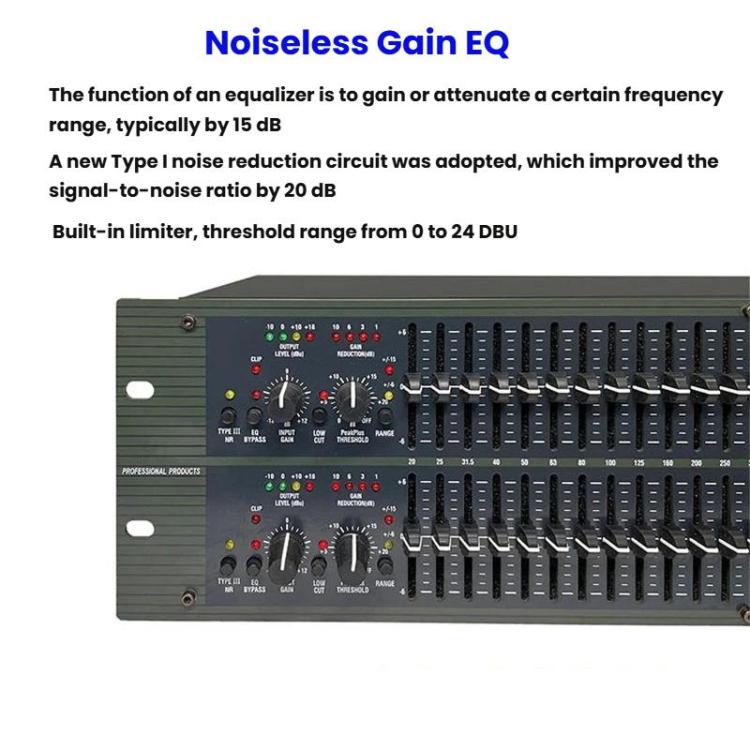 2231 Equalizer Anti-Feedback Audio Performance Stage Conference Effects Processor Noise Reduction Digital Processor, US Plug, EU Plug, UK Plug, AU Plug