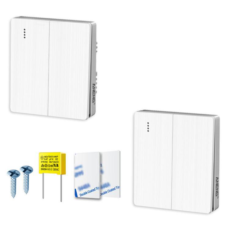 ANENG Remote Control Wireless Smart Home Lighting Panel, One-Gang, Two-Gang, Three-Gang