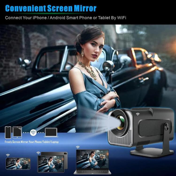 HY320 Mini Android 11 Portable 4K HD Projector With WiFi 6, Bluetooth, 180-Degree Rotation, Wireless Screen Mirroring, UK Plug, US Plug, EU Plug