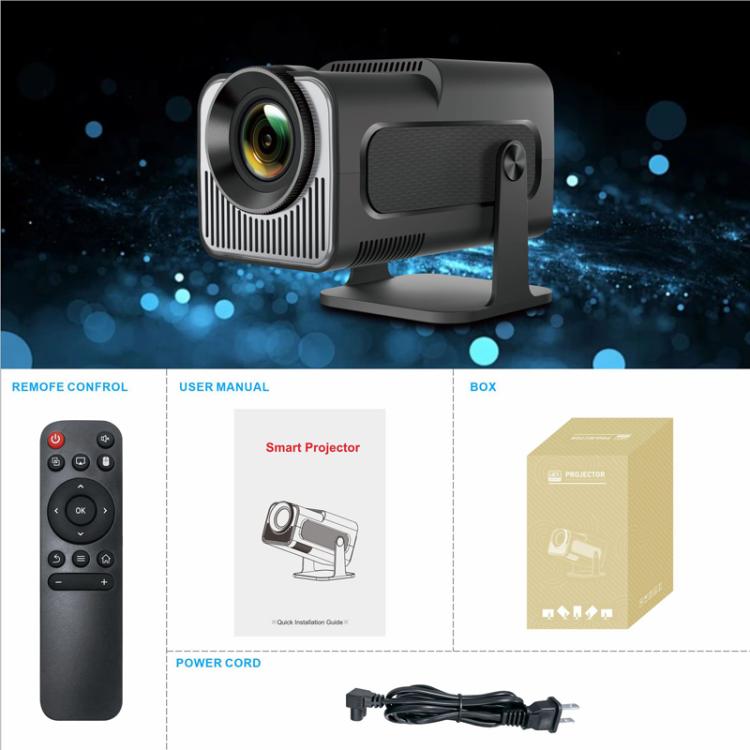 HY320 Mini Android 11 Portable 4K HD Projector With WiFi 6, Bluetooth, 180-Degree Rotation, Wireless Screen Mirroring, UK Plug, US Plug, EU Plug