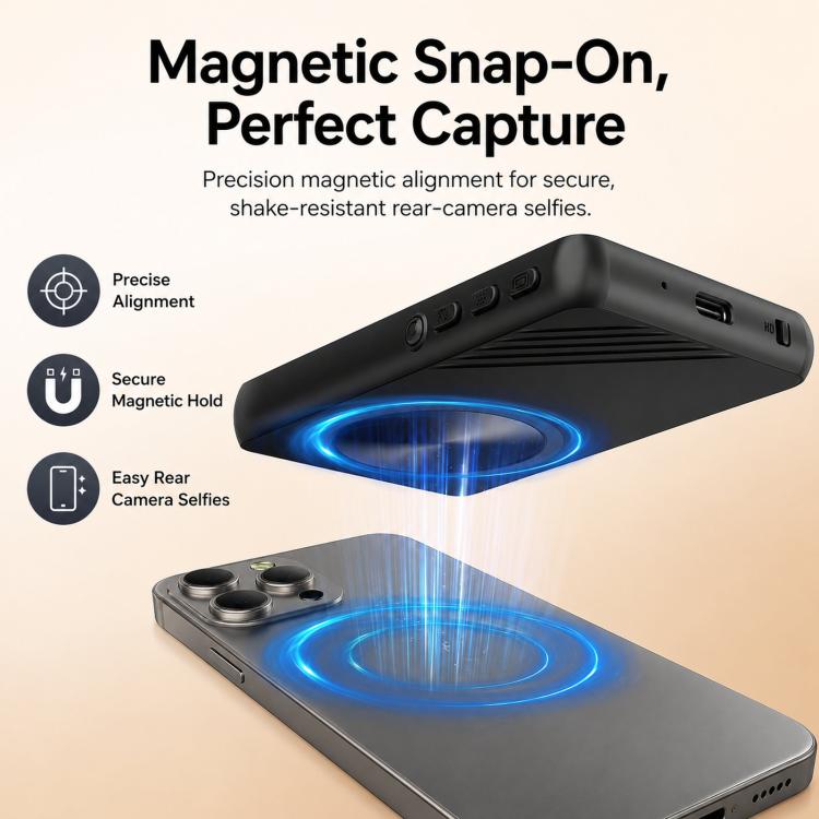 Magnetic Phone Screen Mirror Wireless Rear Camera Selfie Display