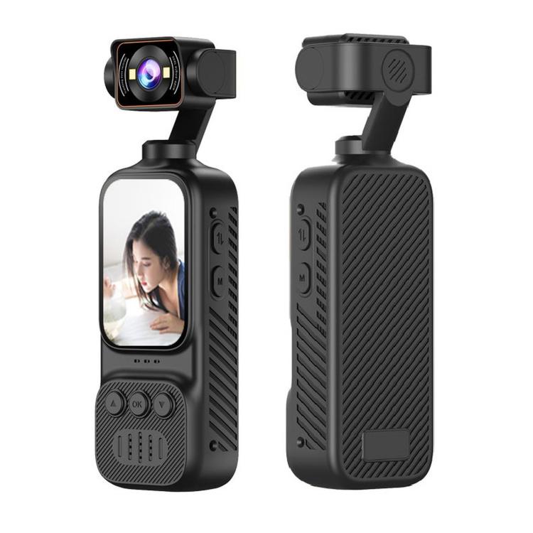 Handheld Vlog Camera With 270-Degree Motorized Rotatable Lens 2.0 Inch Screen Pocket Video Recorder WiFi Sports Action Cam, DV07-4K